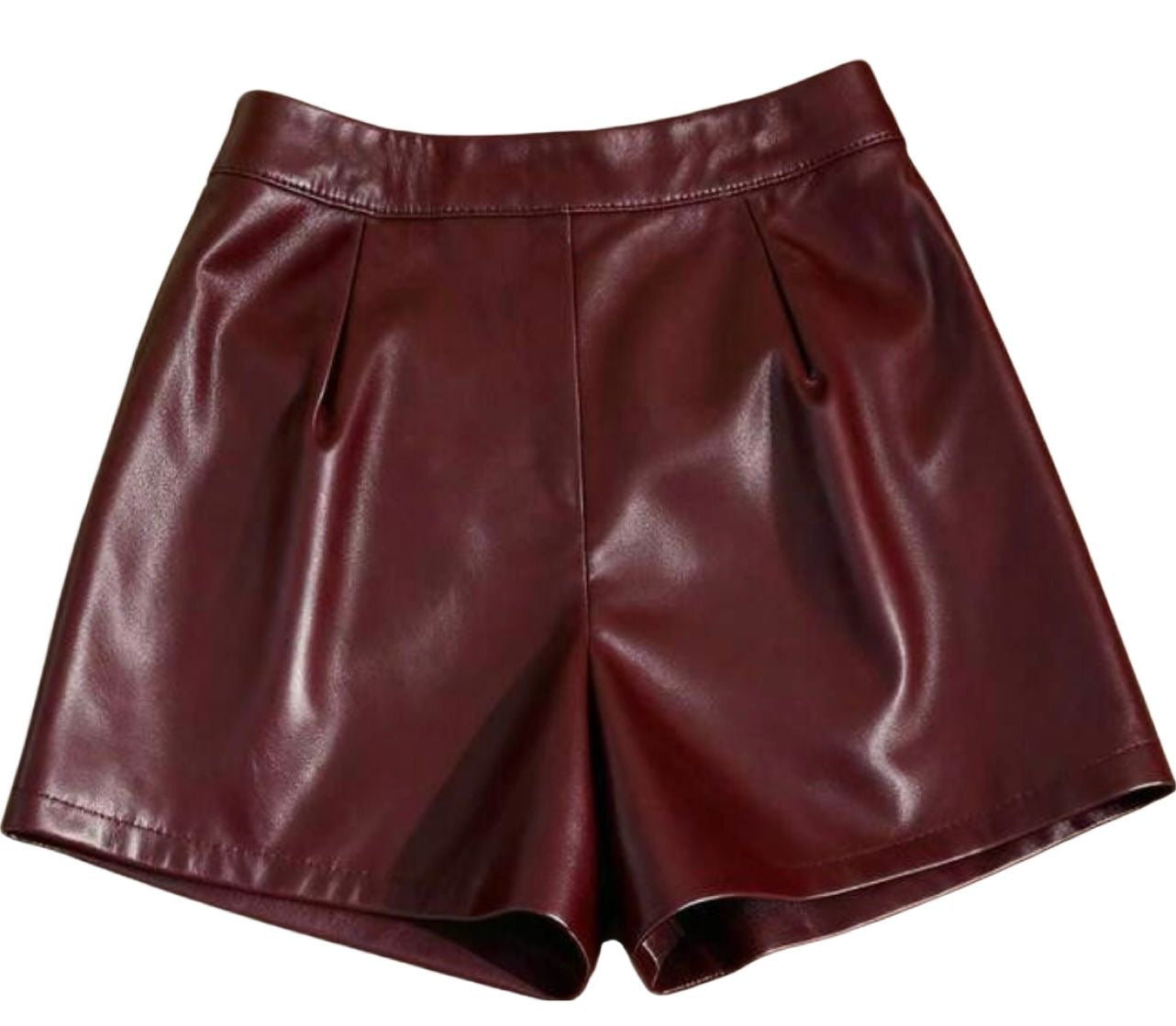 Women 3/4 Leather Shorts