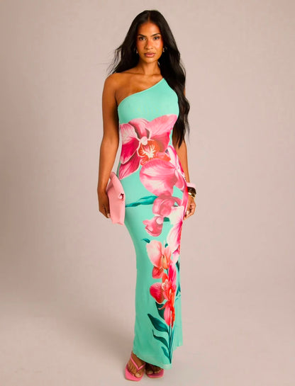 Helen One Shoulder Body con Dress