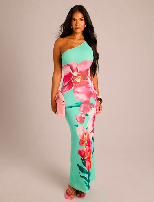 Helen One Shoulder Body con Dress