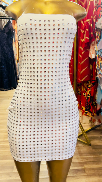 Jada Rhinestone Mini Dress