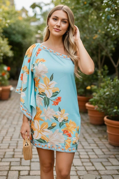 Floral One Shoulder Dress