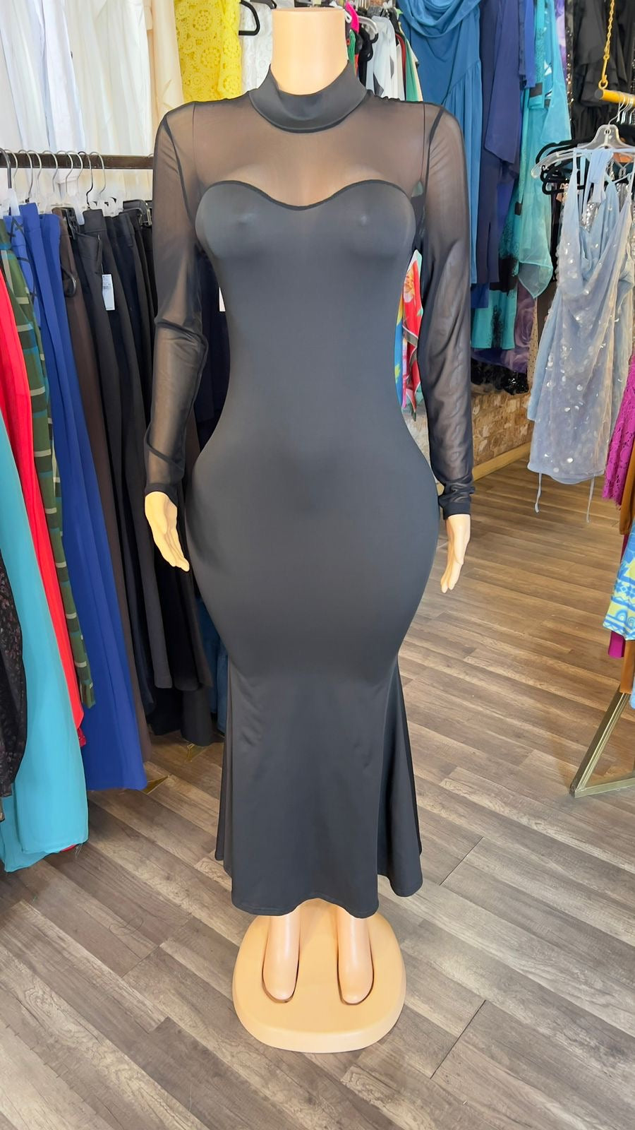 Long Sleeve Fitted Dress