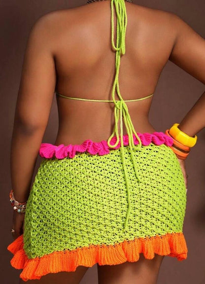 Crochet Mini Skirt Set