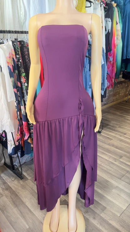 Elegant Maxi High Slit Dress