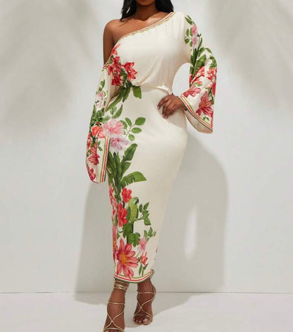 Plus Off Shoulder Floral Dress