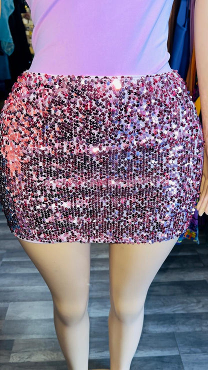 Sequin Mini Skirt