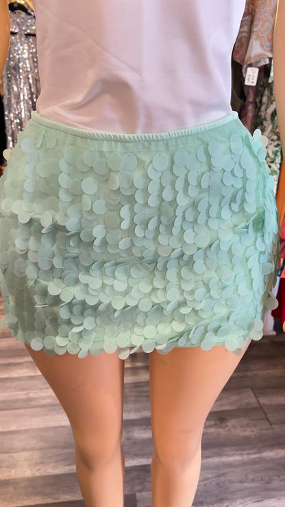 Sequin Mini Skirt