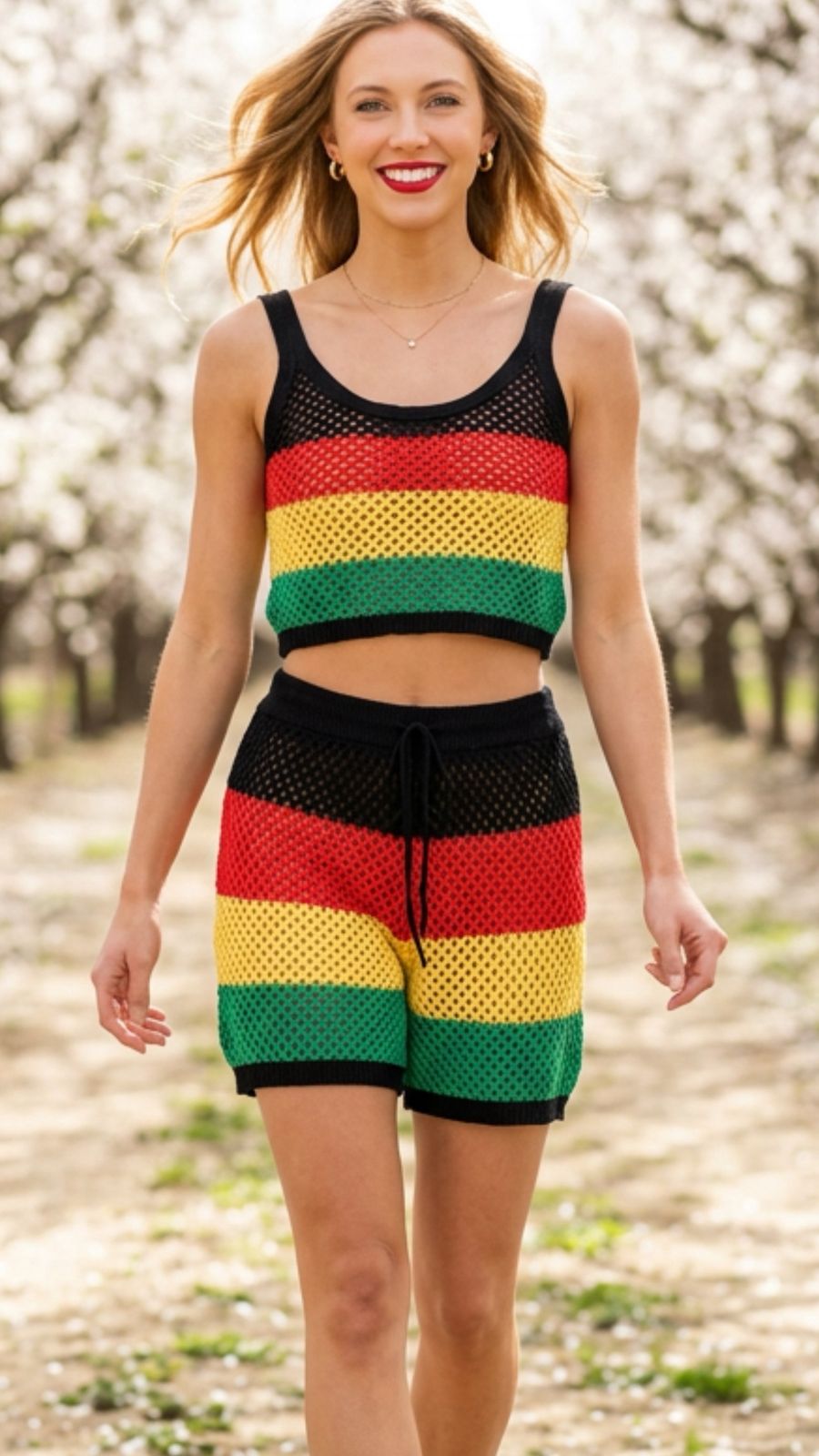 Two Piece Crochet Short Set