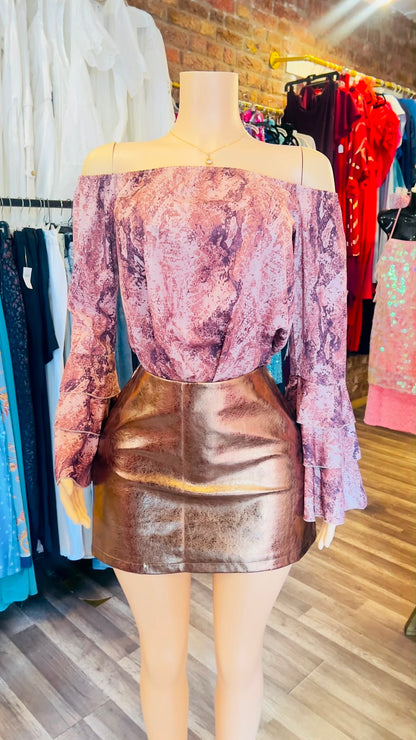 Mini Metallic Skirt