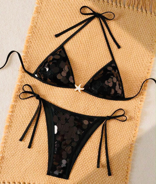 Sequin 2 Piece Swimsuit