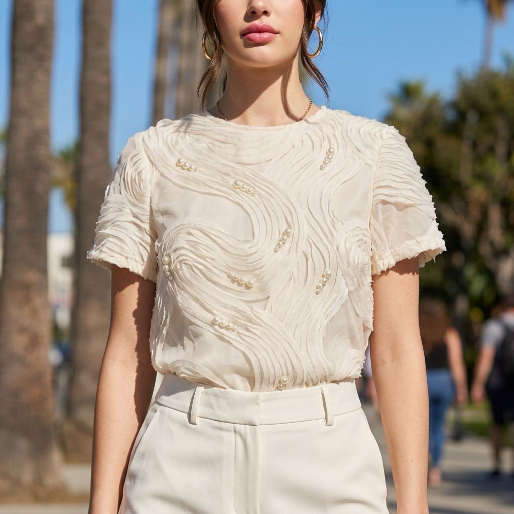 Pearl Detail Blouse
