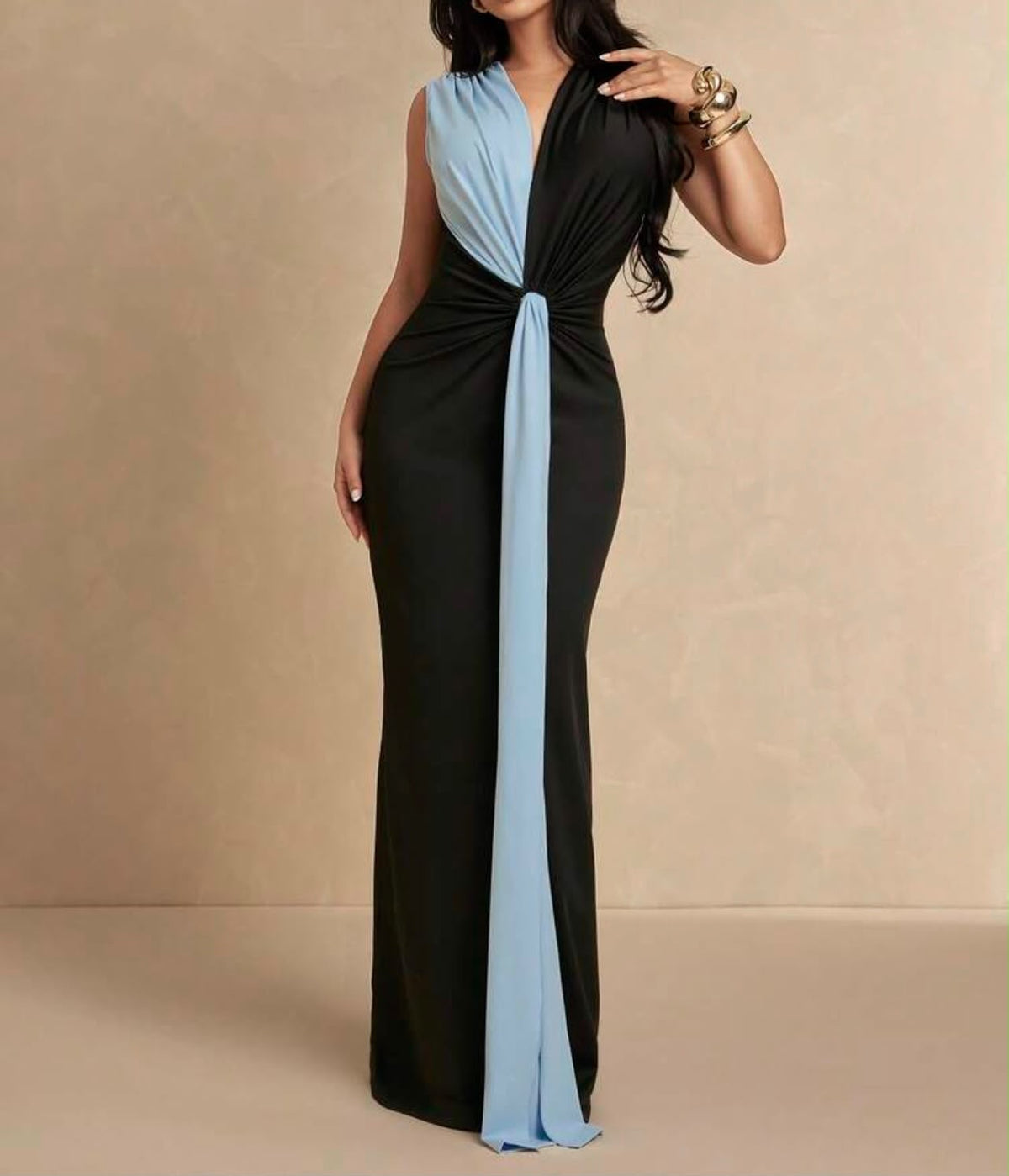 Maxi Color Block Dress