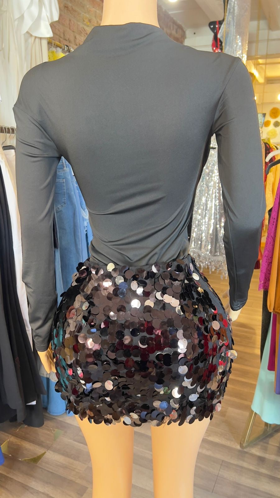Mini Sequin Skirt