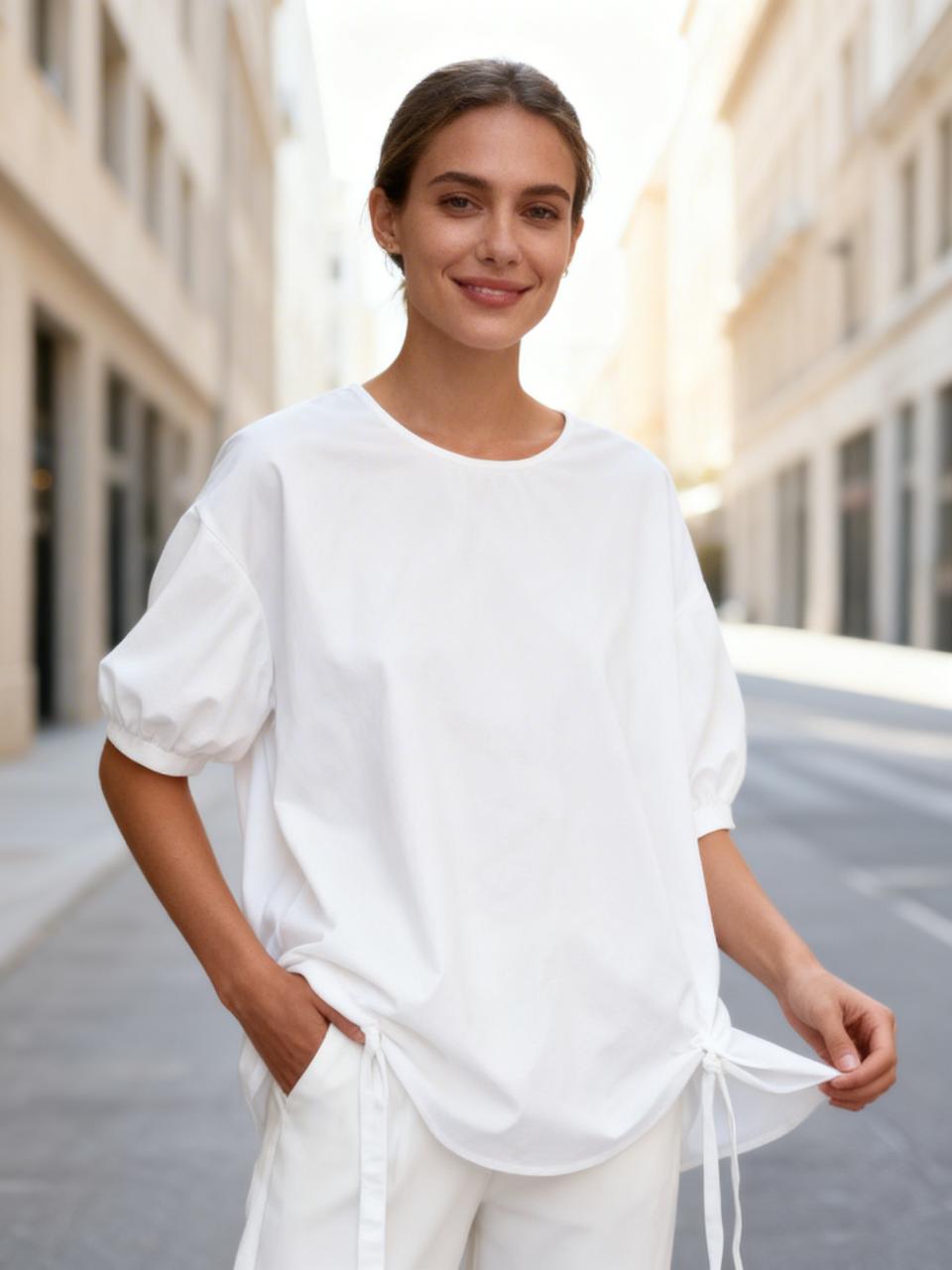 Oversized Draw String Blouse