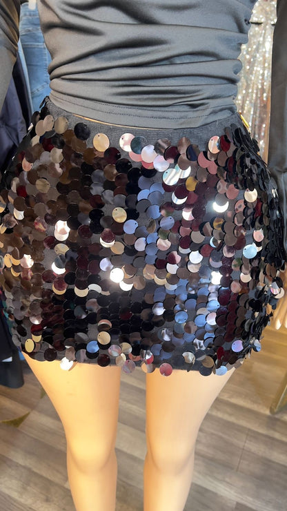 Mini Sequin Skirt