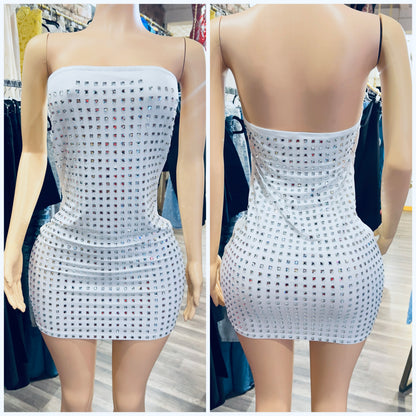 Jada Rhinestone Mini Dress