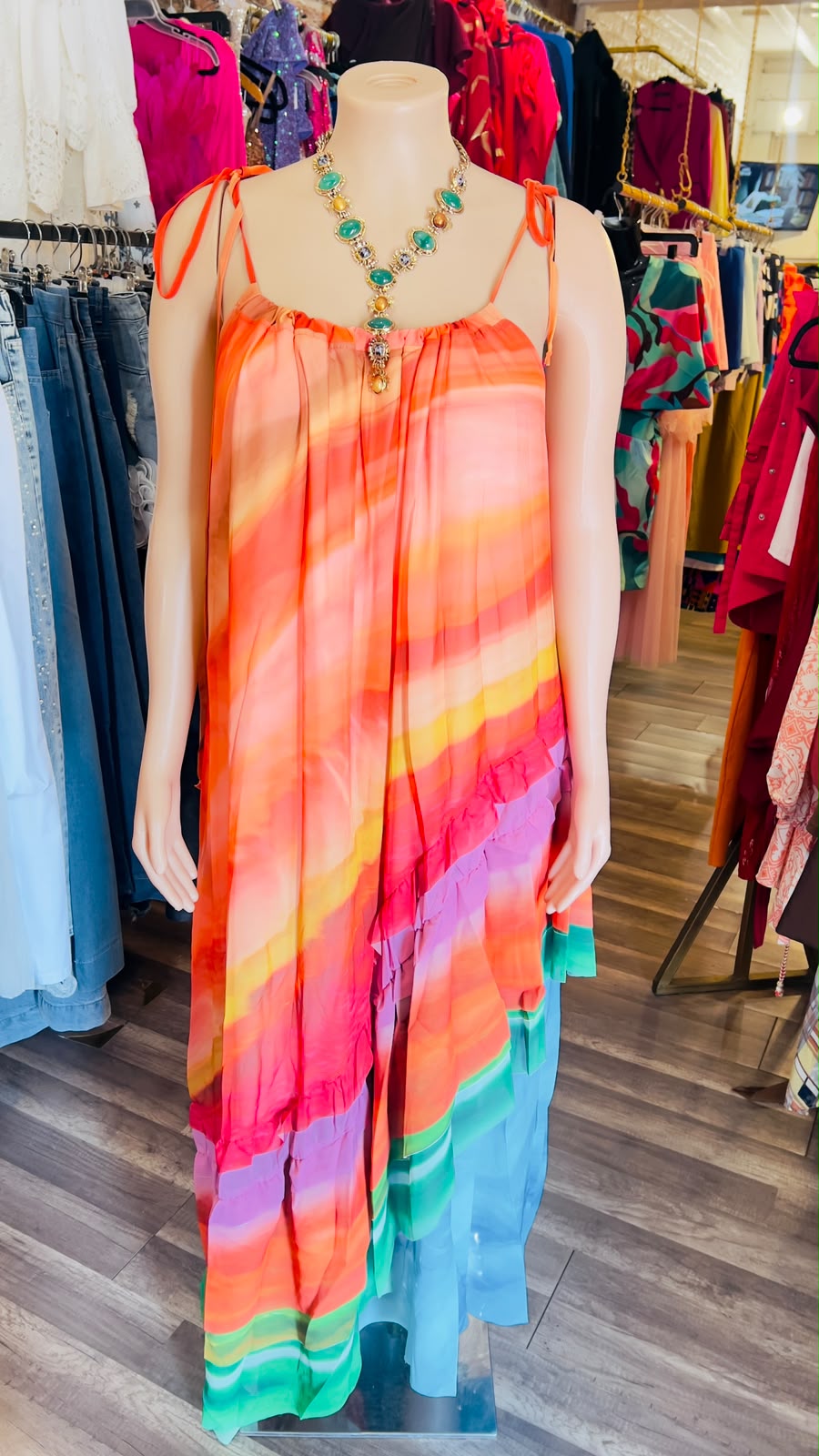 Sunrise Maxi Chiffon Dress