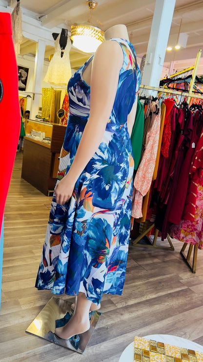 One Shoulder Maxi Print Dress