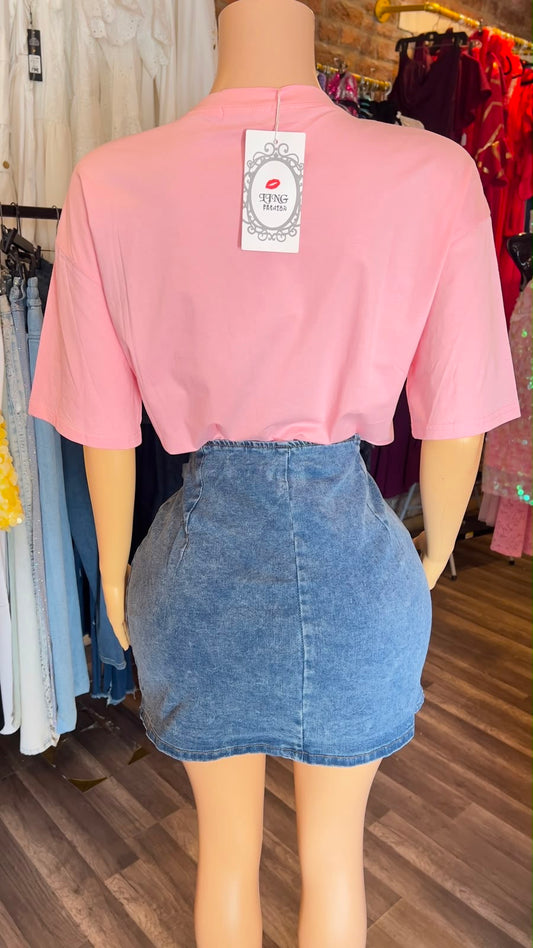 Mini Jewel Denim Skirts