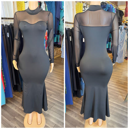 Long Sleeve Fitted Dress