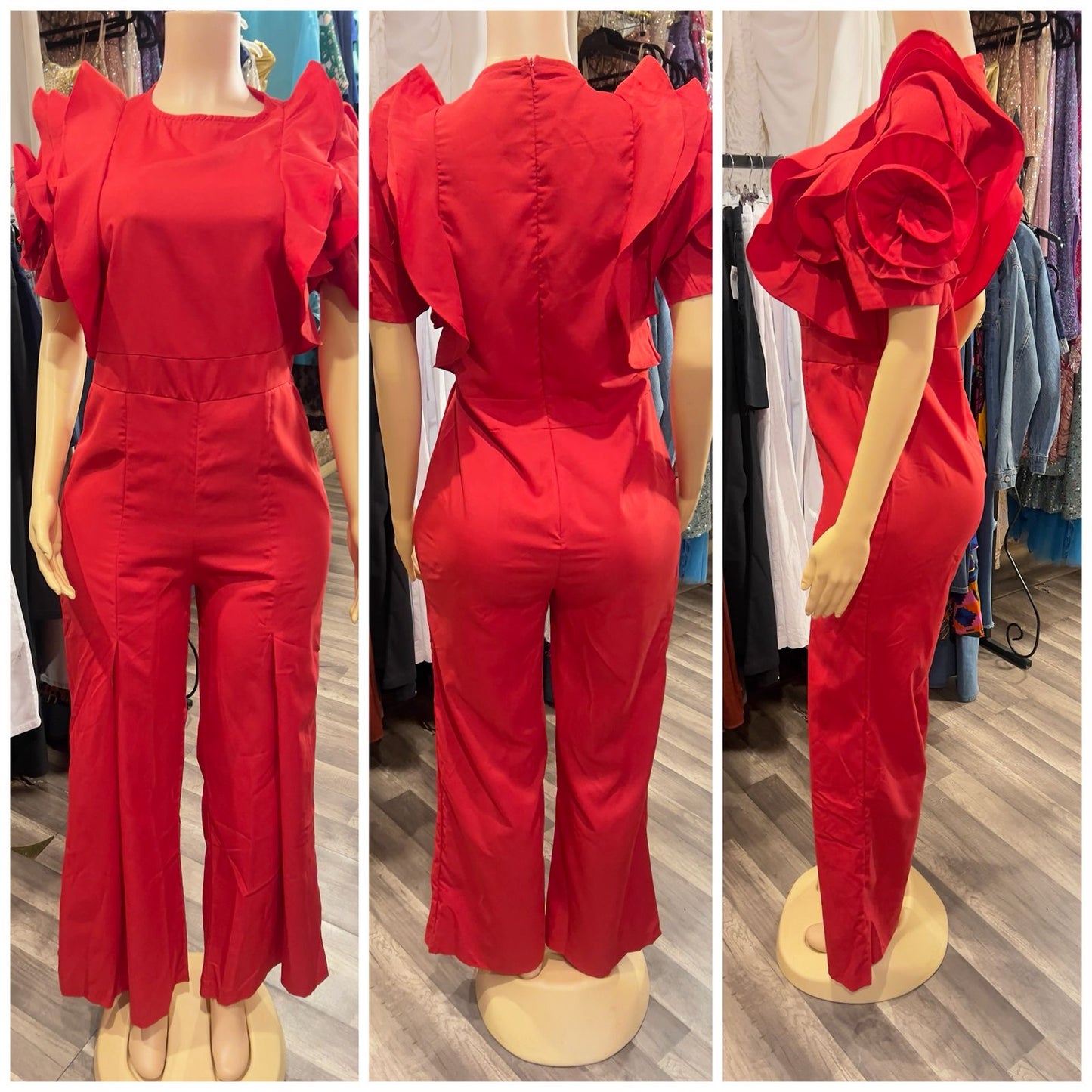 Ruffle Sleeves Jumpsuit