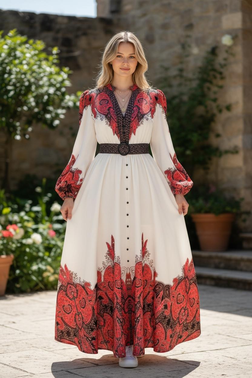 Long Sleeve Floral Maxi Dress