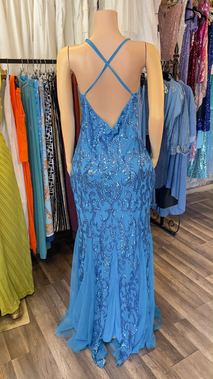 Sea Sequin Maxi Dress