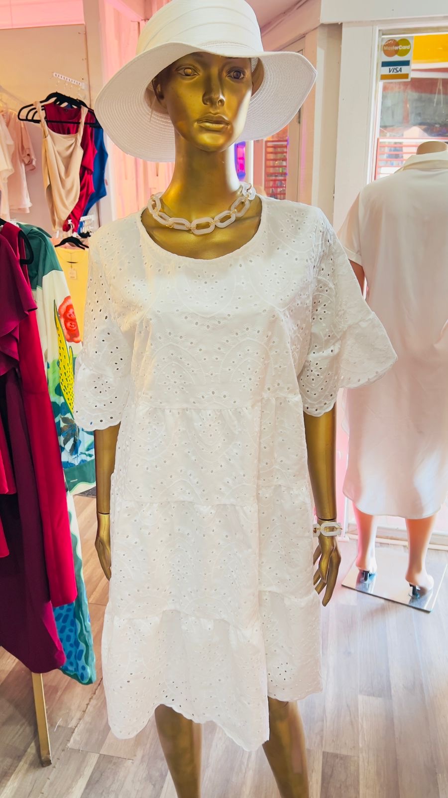 100% Cotton Eyelet Dress