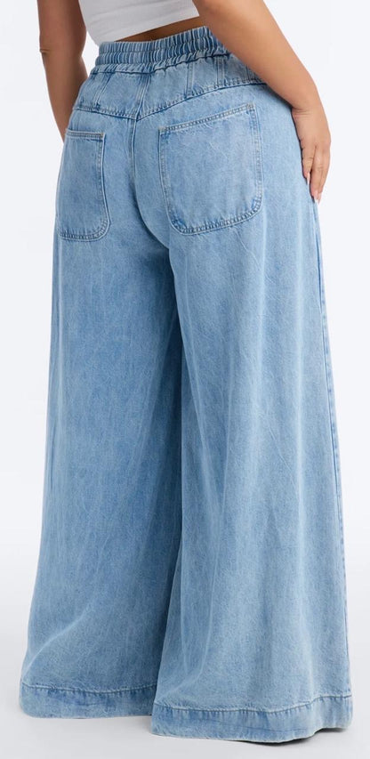 Women Wide Leg High Waist Jeans
