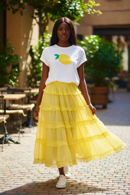 Round Neck Lemon T-Shirt
