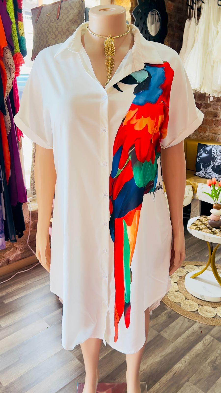 Painted Shirt Dress