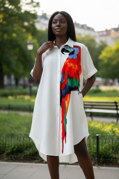 Painted Shirt Dress