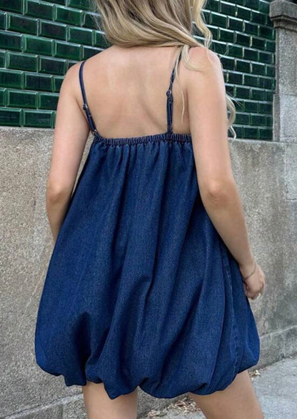 Simple Balloons Denim Cami Dress