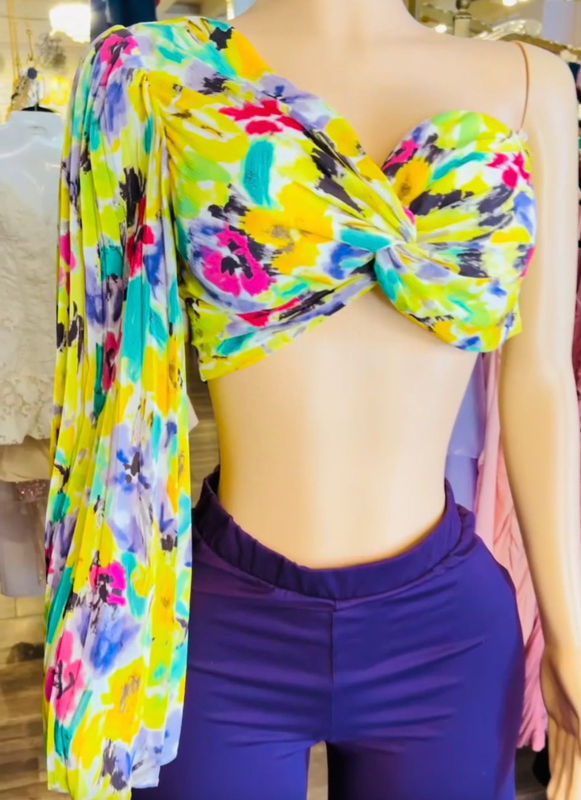 One Sleeve Crop Top