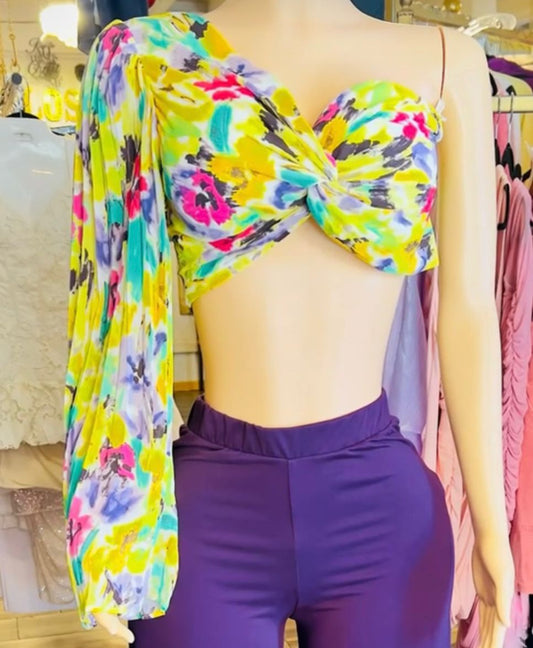 One Sleeve Crop Top