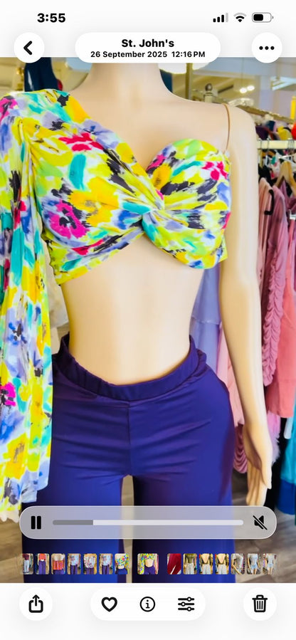 One Sleeve Crop Top